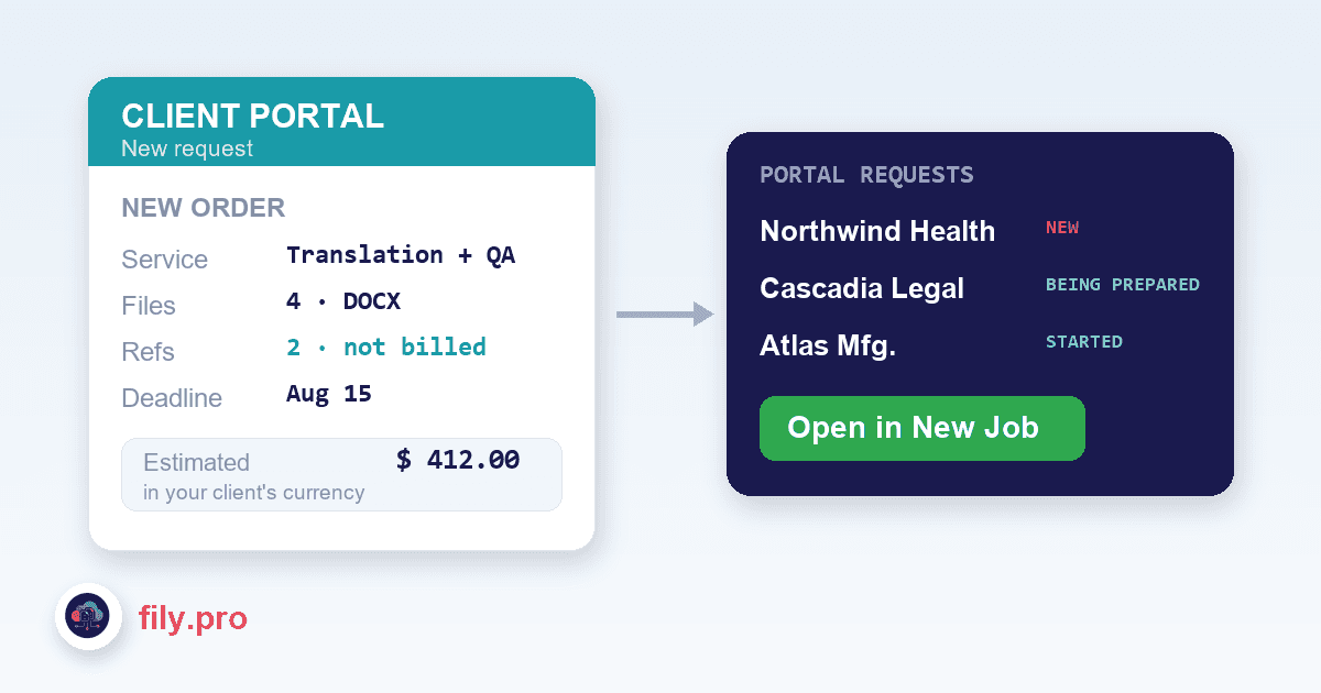 The portal now takes the order — end to end